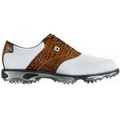 Footjoy Dryjoys Tour Men's Golf Shoes - White/Antique Brown Croc